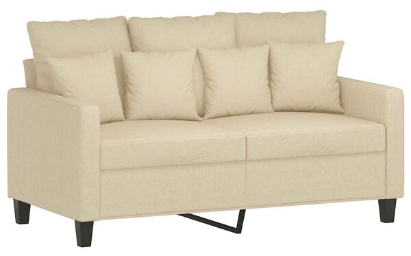 Kétszemélyes krémszínű szövetkanapé 120 cm