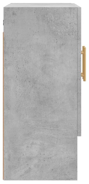 Betonszürke szerelt fa faliszekrény 60 x 31 x 70 cm