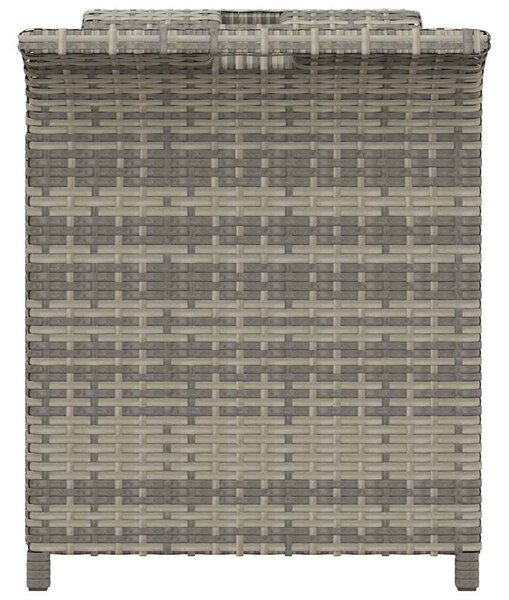 Barna polyrattan kerti pad párnával 116 x 46 x 57 cm