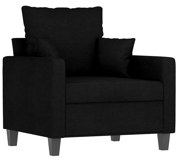 Fekete szövet kanapéfotel 60 cm