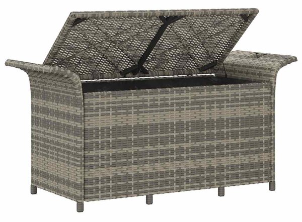 Barna polyrattan kerti pad párnával 116 x 46 x 57 cm
