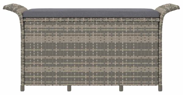 Barna polyrattan kerti pad párnával 116 x 46 x 57 cm