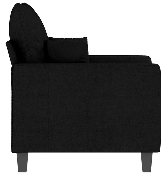 Fekete szövet kanapéfotel 60 cm