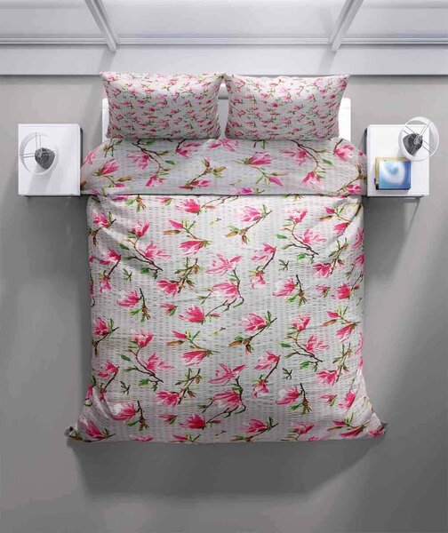 Magnolia pamut ágyneműhuzat TiaHome - 1x Párna 90x70cm, 1x Paplan 140x200cm