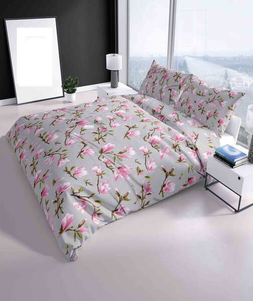 Magnolia pamut ágyneműhuzat TiaHome - 1x Párna 90x70cm, 1x Paplan 140x200cm