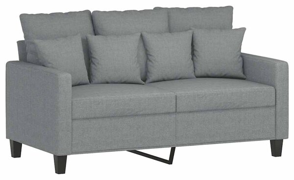 Kétszemélyes világosszürke szövetkanapé 120 cm