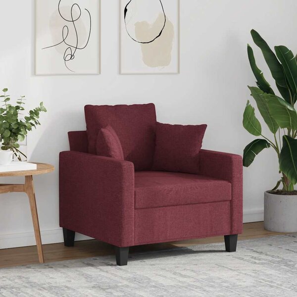 Bordó szövet kanapéfotel 60 cm