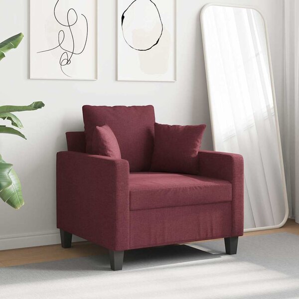Bordó szövet kanapéfotel 60 cm