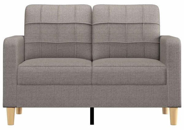 Kétszemélyes fekete szövetkanapé 120 cm