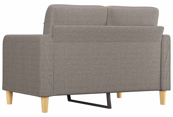 Kétszemélyes fekete szövetkanapé 120 cm
