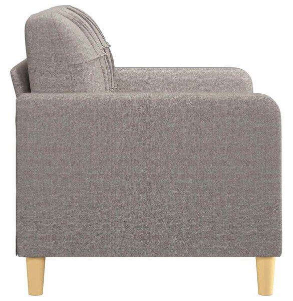 Kétszemélyes fekete szövetkanapé 120 cm