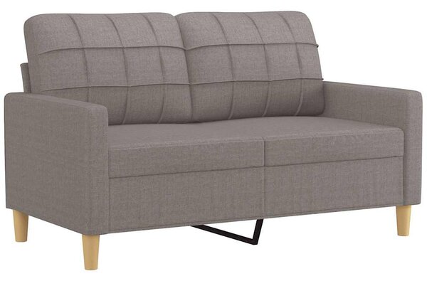 Kétszemélyes fekete szövetkanapé 120 cm