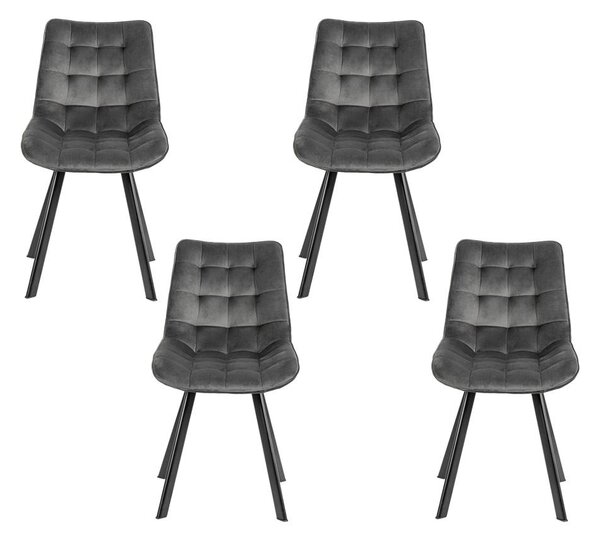 AVENBERG NOLA Étkezőszék szett - 4db, szürke