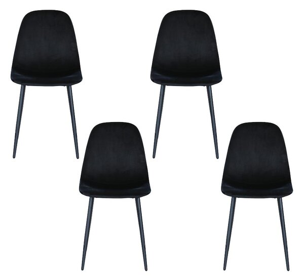 Avenberg RIVA Étkezőszék szett - 4db, fekete