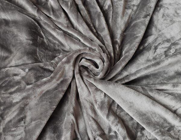 Szürke mikroplüss sztreccs lepedő 90x200cm TiaHome