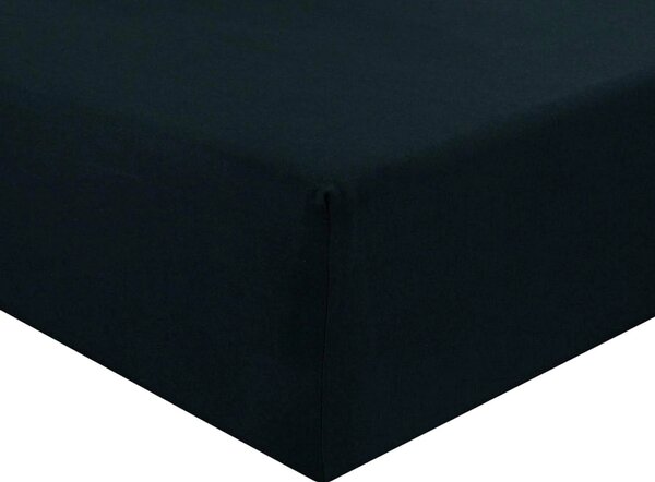 Jersey fekete lepedő TiaHome - 70x140cm