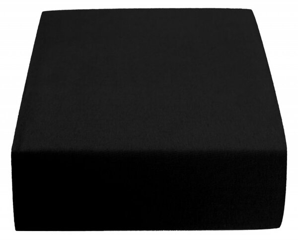 Jersey fekete lepedő TiaHome - 70x140cm