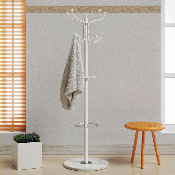 Casaria® Állvány ruhaakasztó - fehér 173cm