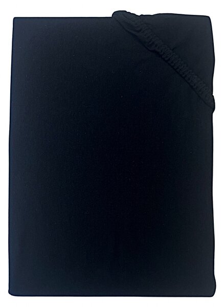 Jersey fekete lepedő TiaHome - 70x140cm