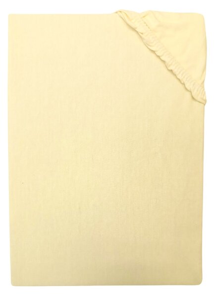 Jersey világossárga lepedő TiaHome - 60x120cm