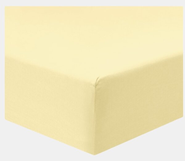 Jersey világossárga lepedő TiaHome - 60x120cm