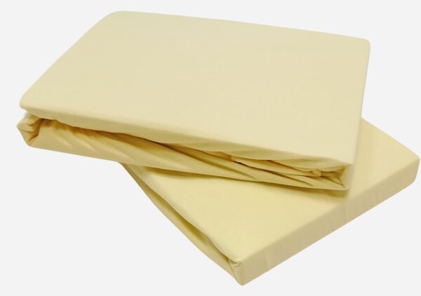 Jersey világossárga lepedő TiaHome - 60x120cm