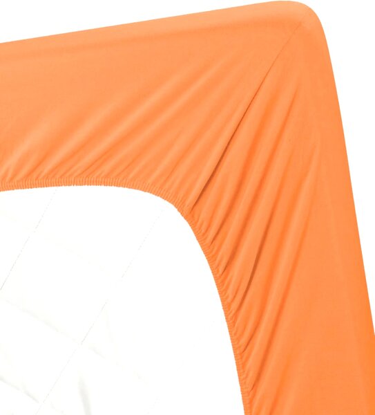 Jersey narancssárga lepedő TiaHome - 70x140cm