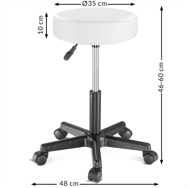 Casaria® Görgős szék - fehér