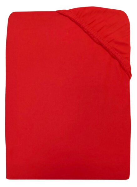 Jersey piros lepedő TiaHome - 70x140cm