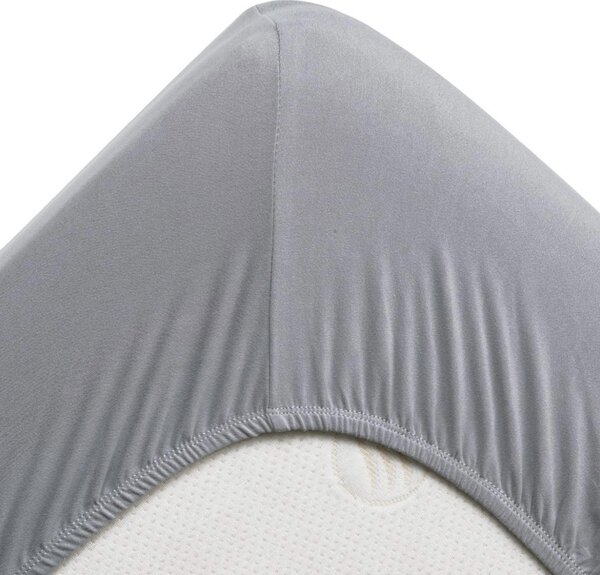Jersey szürke lepedő TiaHome - 70x140cm