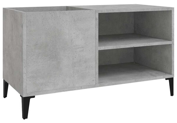 Betonszürke szerelt fa hanglemezszekrény 84,5x38x48 cm