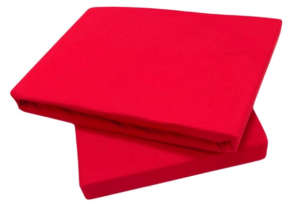 Jersey piros lepedő TiaHome - 70x140cm