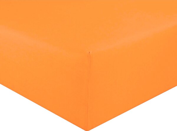 Jersey narancssárga lepedő TiaHome - 70x140cm