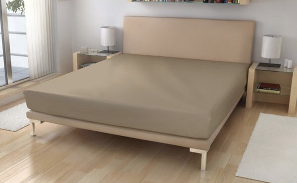 Jersey bézs lepedő TiaHome - 70x140cm