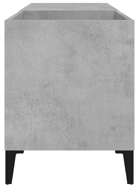 Betonszürke szerelt fa hanglemezszekrény 84,5x38x48 cm
