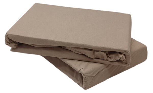 Jersey bézs lepedő TiaHome - 70x140cm