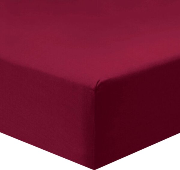 Jersey bordó lepedő TiaHome - 70x140cm