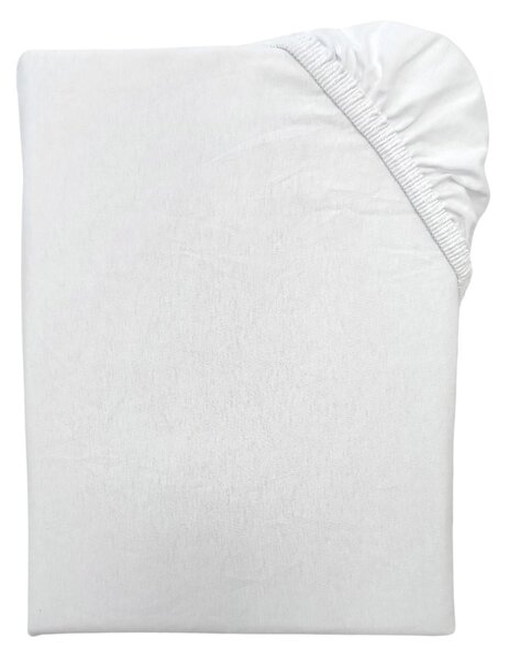 Jersey fehér lepedő TiaHome - 70x140cm