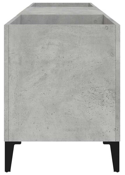 Betonszürke szerelt fa hanglemezszekrény 121x38x48 cm