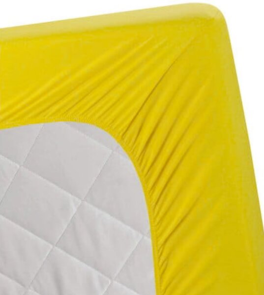 Jersey sárga lepedő TiaHome - 70x140cm