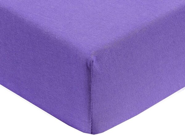 Jersey lila lepedő TiaHome - 70x140cm