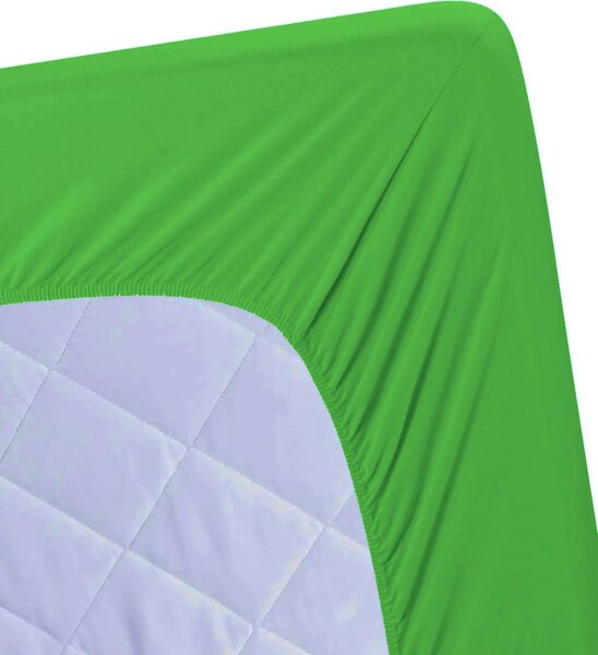 Jersey zöld kiwi lepedő TiaHome - 70x140cm