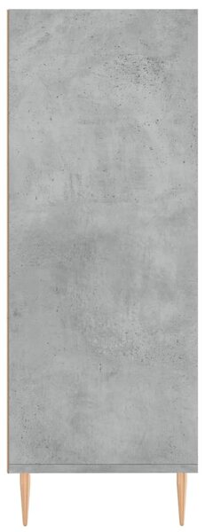 Betonszürke szerelt fa könyvespolc 69,5 x 32,5 x 90 cm