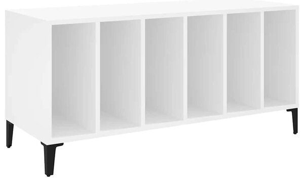 Fehér szerelt fa hanglemezszekrény 100 x 38 x 48 cm