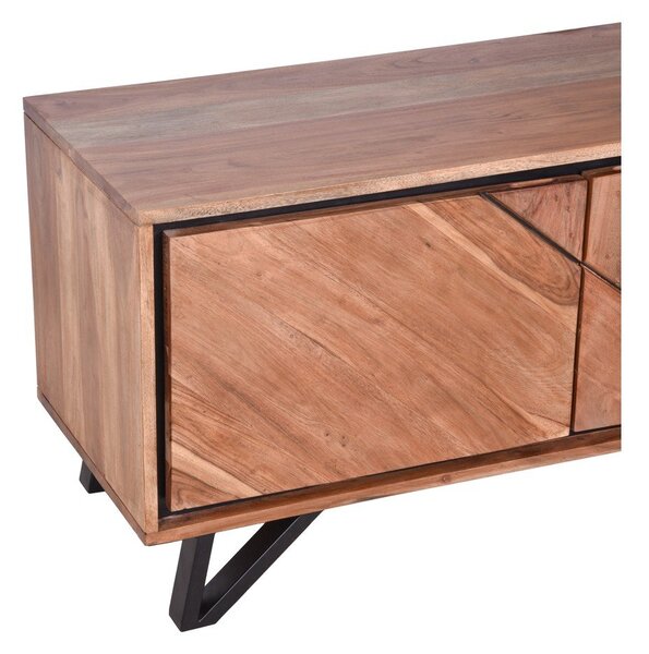 Natúr színű akácfa TV-állvány 150x51x40 cm Ambala – Interia Home & Living
