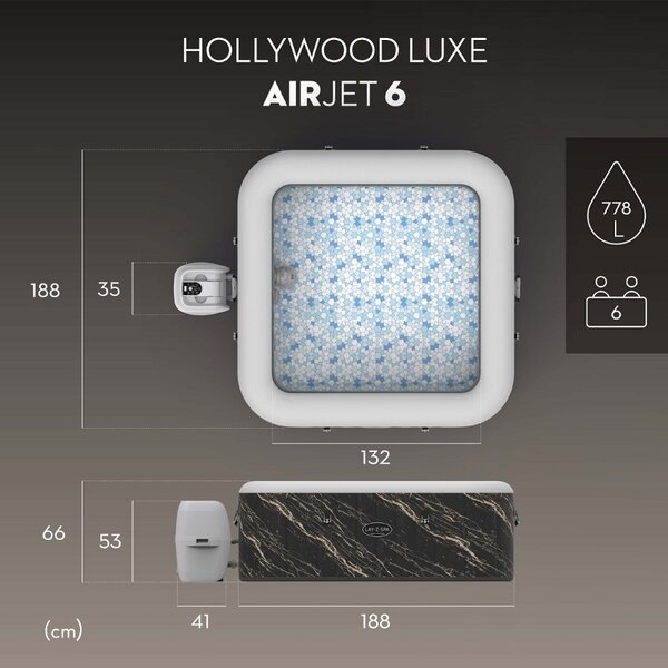 Bestway Lay-Z-SPA Hollywood 6001F felfújható jacuzzi