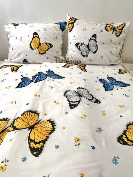 Színes pillangók pamut ágyneműhuzat 200x140cm+90x70cm TiaHome