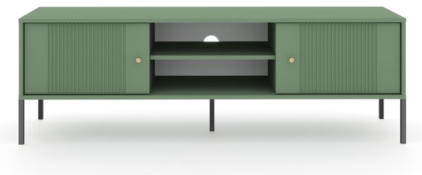TV szekrény smoke green színben fekete elemekkel arany fogantyúkkal – ISEO