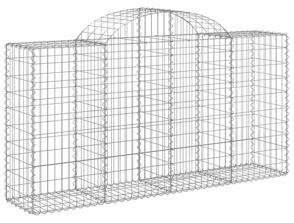 4 db íves horganyzott vas gabion kosár 200 x 50 x 100/120 cm