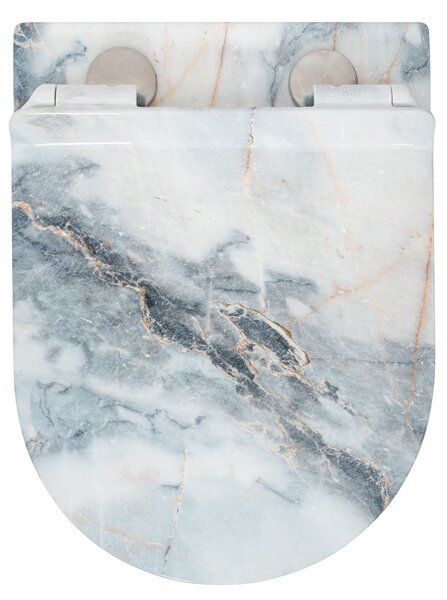 REA - Carlos Granit Shiny Rimless fali WC csésze ülőkével, kőutánzattal, REA-C8002
